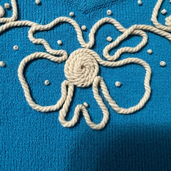 CABLE & GAUGE Turquoise Sweater SZ M NWT - Picture 5 of 8